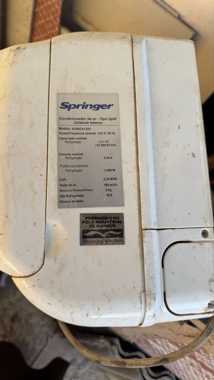 Vendo central de ar 12 mil Btu springer - Foto 4