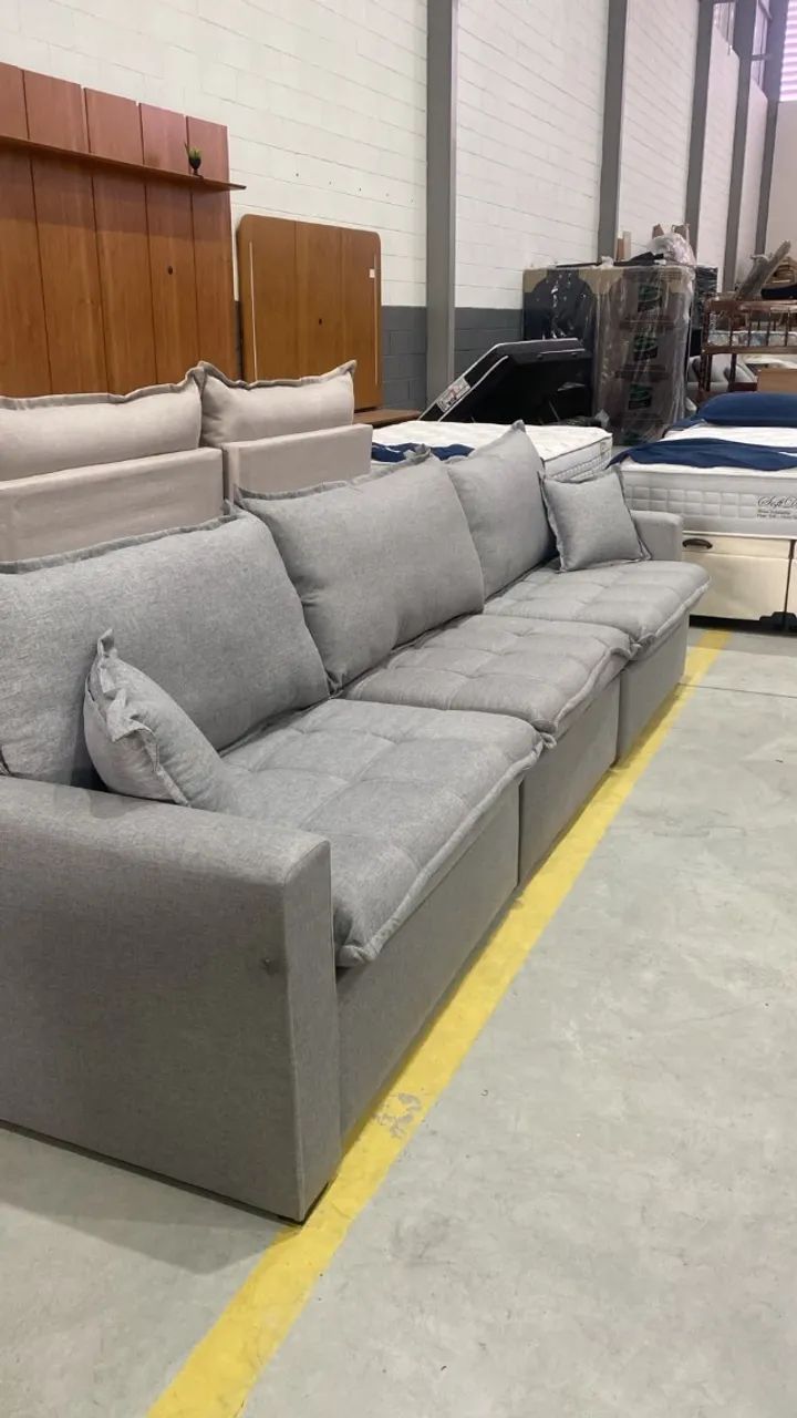 SOFA 3 MODULOS RETRATIL 3METROS SEM CAIXA ULTIMA PEÇA OUTLET