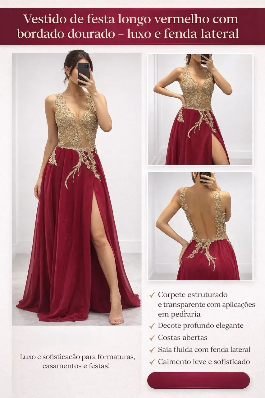 Vestido Formanda bordado 