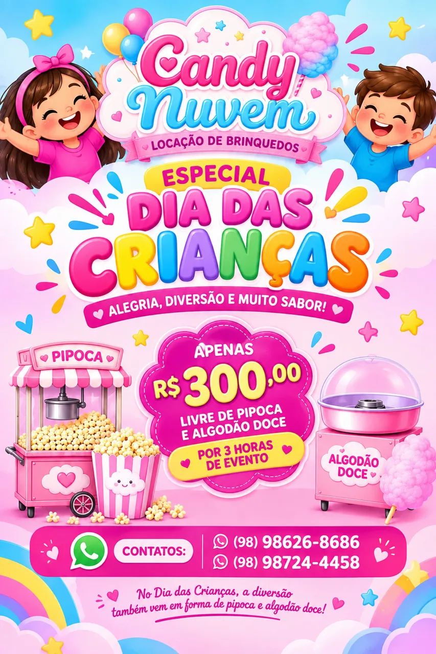 Pipoca e algodão doce 