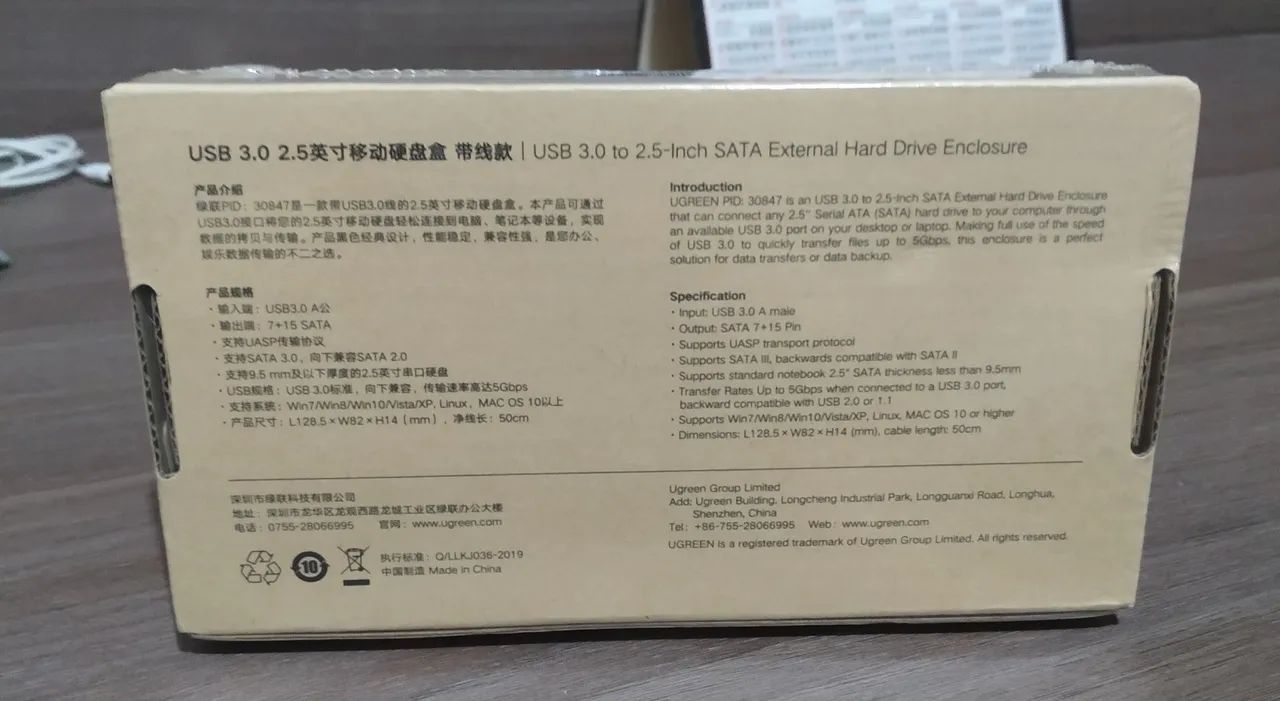 Case Gaveta Hd Externo Ugreen Usb 3.0 para Sata3 2.5pol - Foto 2