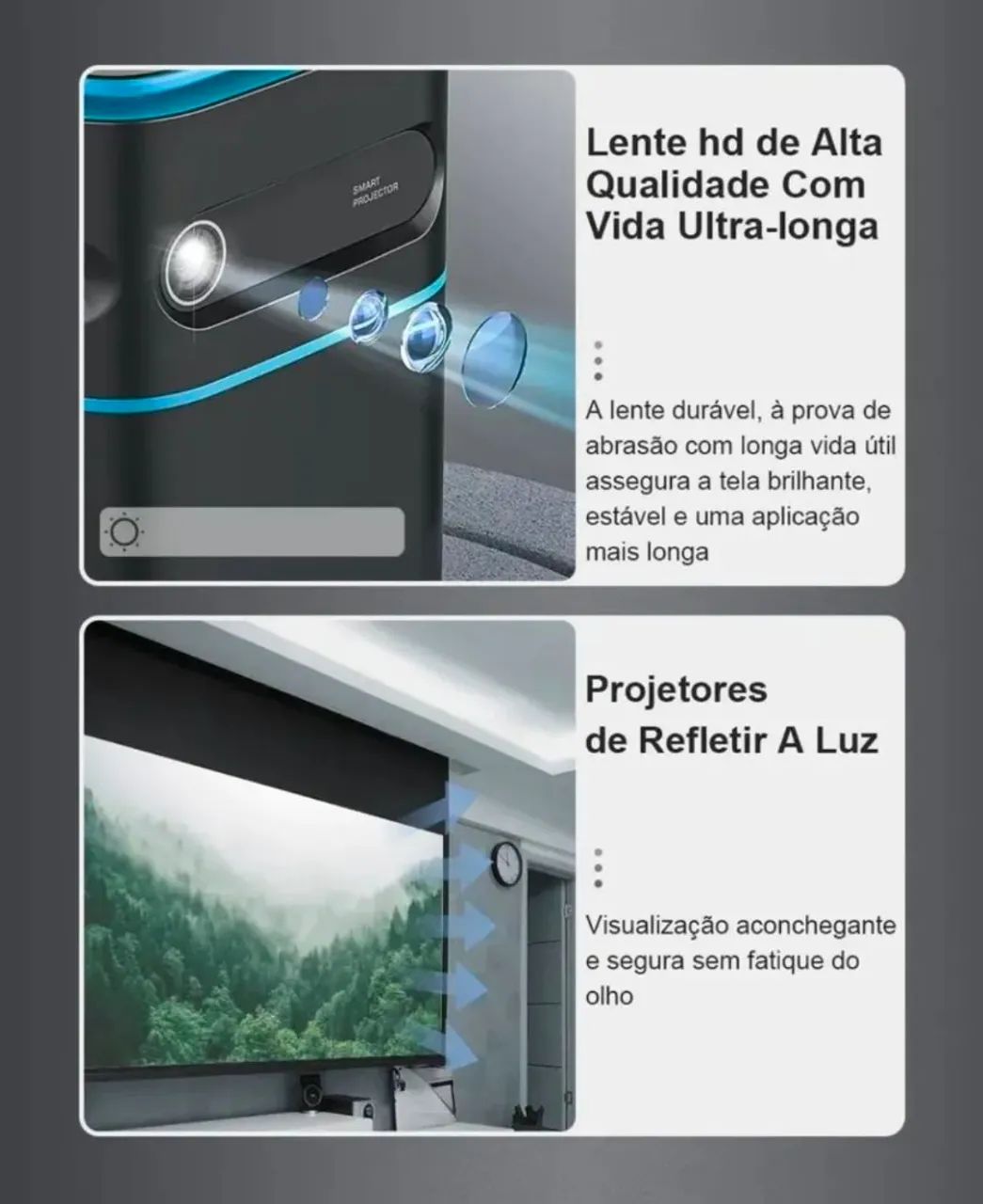Mini Projetor Portátil Blitzwolf BW-VT2 - Android, Wi-Fi e Bluetooth! - Foto 3