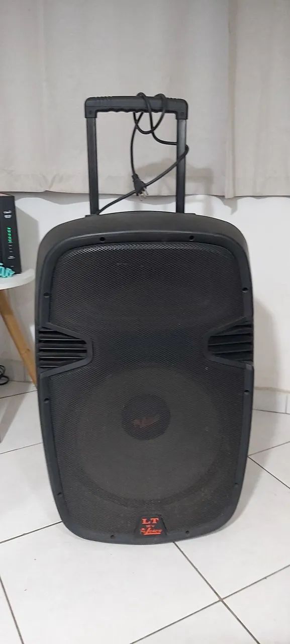 Caixa de som tipo mala Leacs