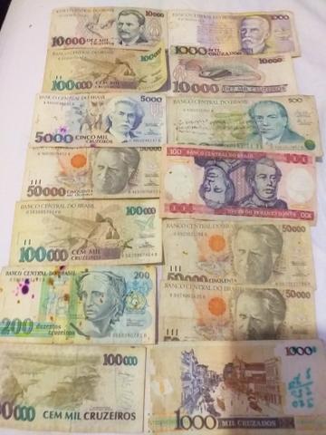 Lote de cédulas antigas com ótimo preço (Itajaí)