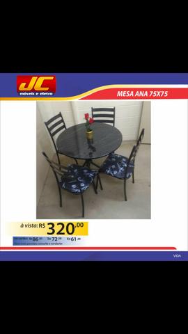 Mesa Ana com 4 cadeiras A Pronta Entrega