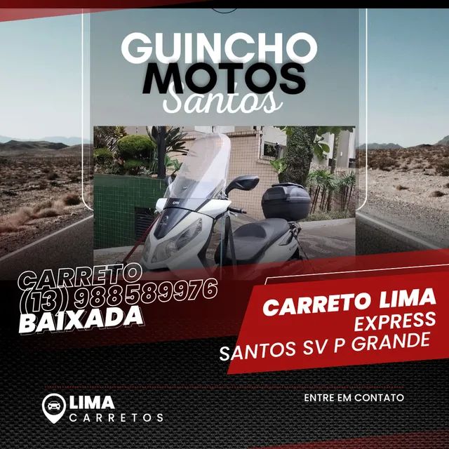 Guincho de motos em Santos (13) 988589976 - Guincho em Santos