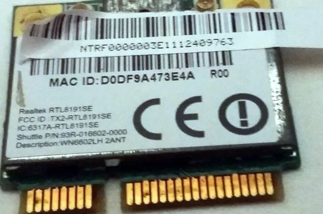  Placa de Rede Wireless Realtek Para Notebook.