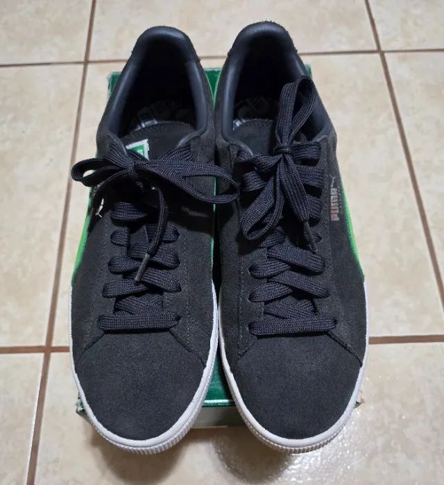 Puma Suede Cinza/Verde - Foto 3