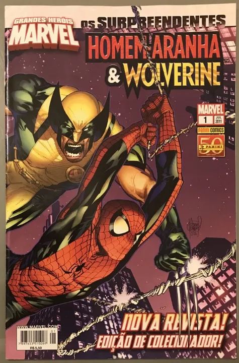 Homem-Aranha e Wolverine Grandes Heróis Marvel 1-3