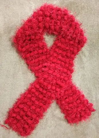 Cachecol vermelho de lã