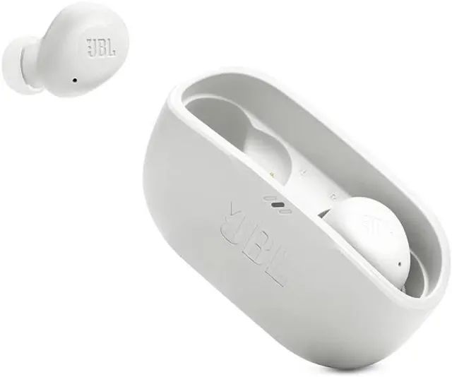Fone de ouvido JBL Wave Buds Branco e preto  - Foto 4