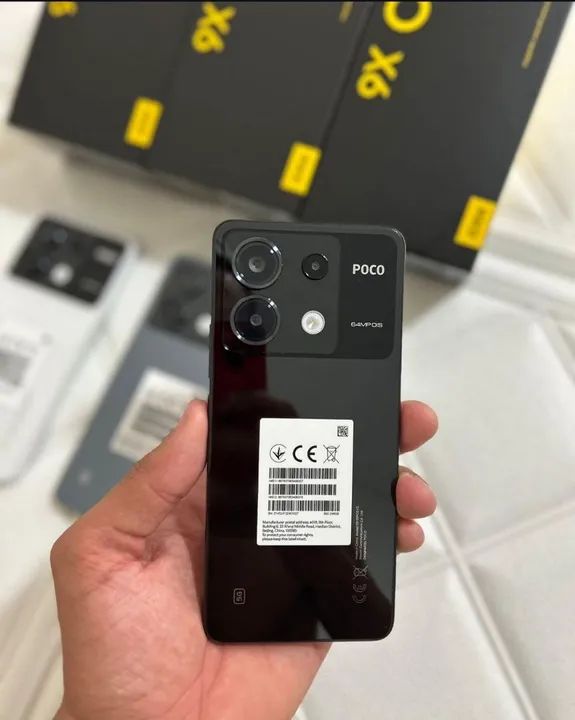 - Poco X6 5G, 256/12GB RAM, NFC, cores: preto, azul e branco, tela 1.5K, LACRADO. - Foto 6