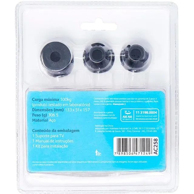 Suporte Universal Fixo Multilaser para TV de 14" até 77" - (NOVO) - Foto 5