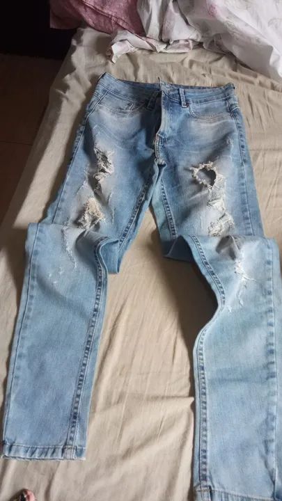 Calça Jeans Feminina Azul Claro - Foto 2