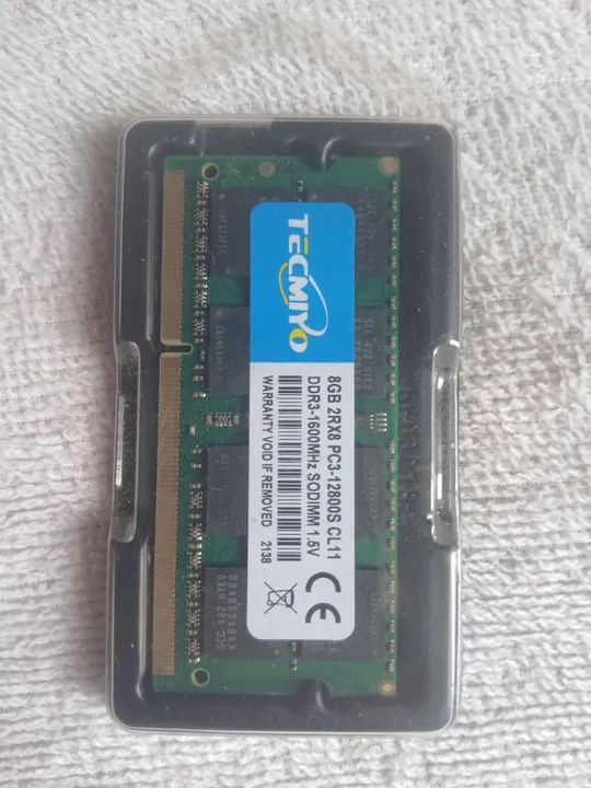 MEMÓRIA DDR3 8 GB FREQUÊNCIA 1600 PRA NOTEBOOK  - Foto 2