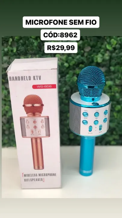 Microfone Bluetooth Karaoke