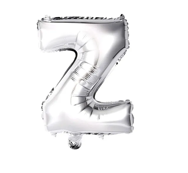 Balão Metalizado Letras Ballon Letter 16" 40cm Wb Cn498 - Letra Z