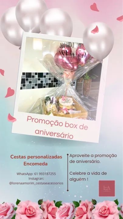 Cesta de aniversário personalizada
