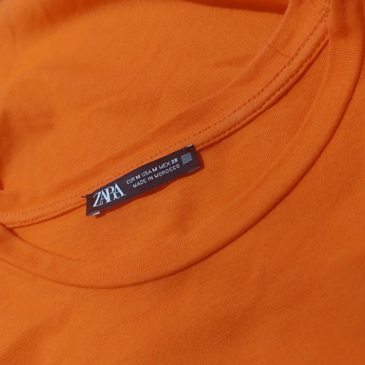 Blusa Laranja Zara com Mangas bufantes Bufantes  - Foto 4