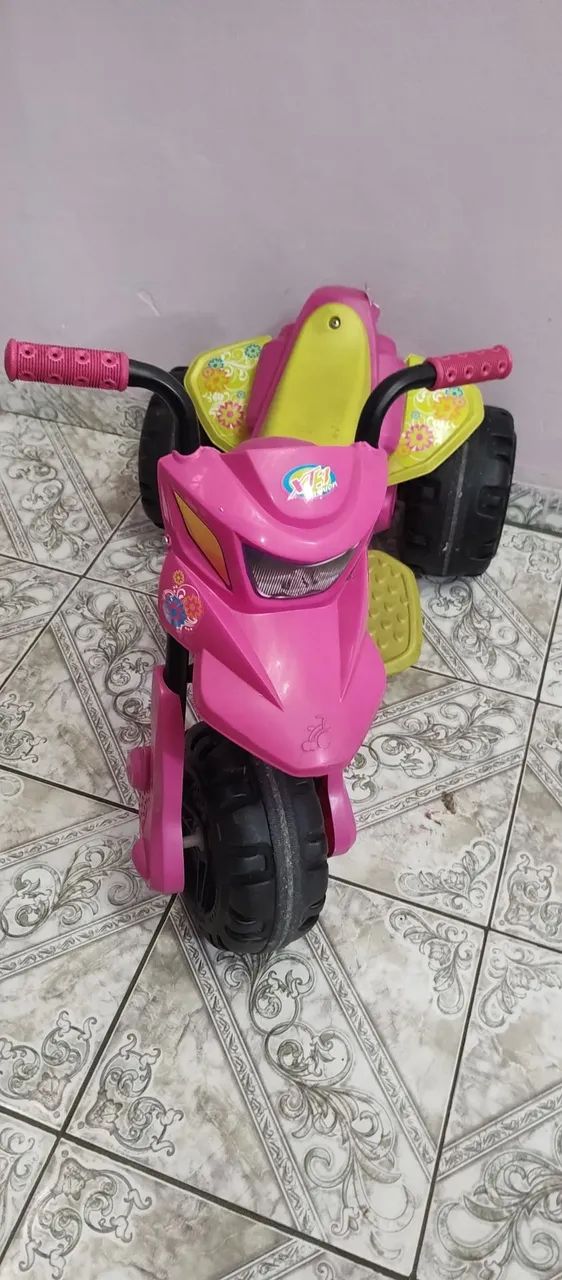 Moto Elétrica Infantil Rosa - Diversão garantida! - Foto 4