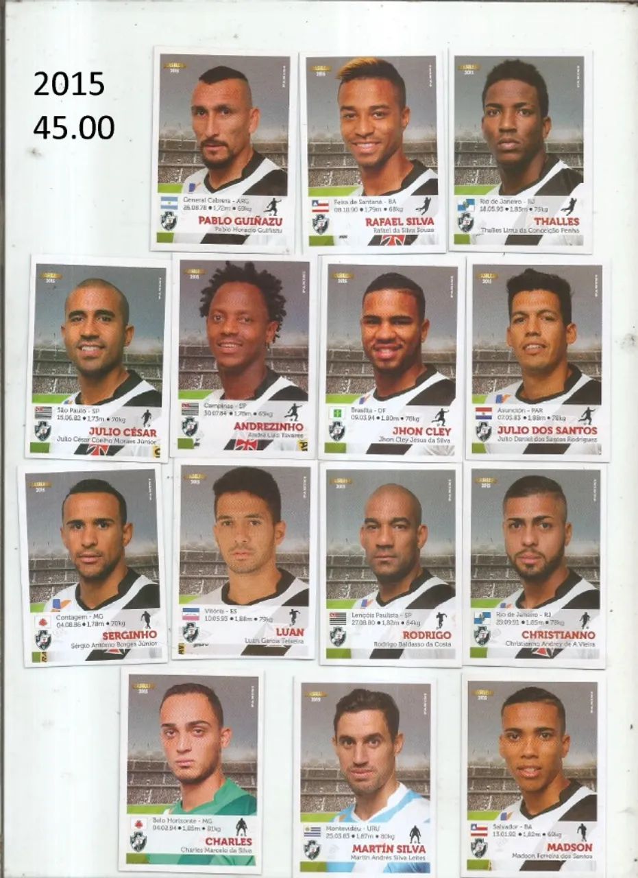 FIGURINHAS VASCO VARIOS ANOS E CAMPEONATOS - Foto 4