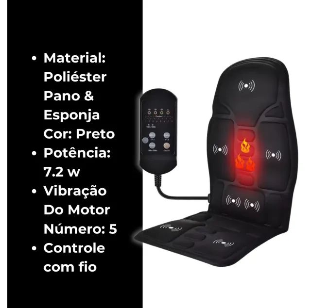 Assento Massageador para as costas, pescoço. Escritório, carro, cama, sofá, COM aquecedor. - Foto 5