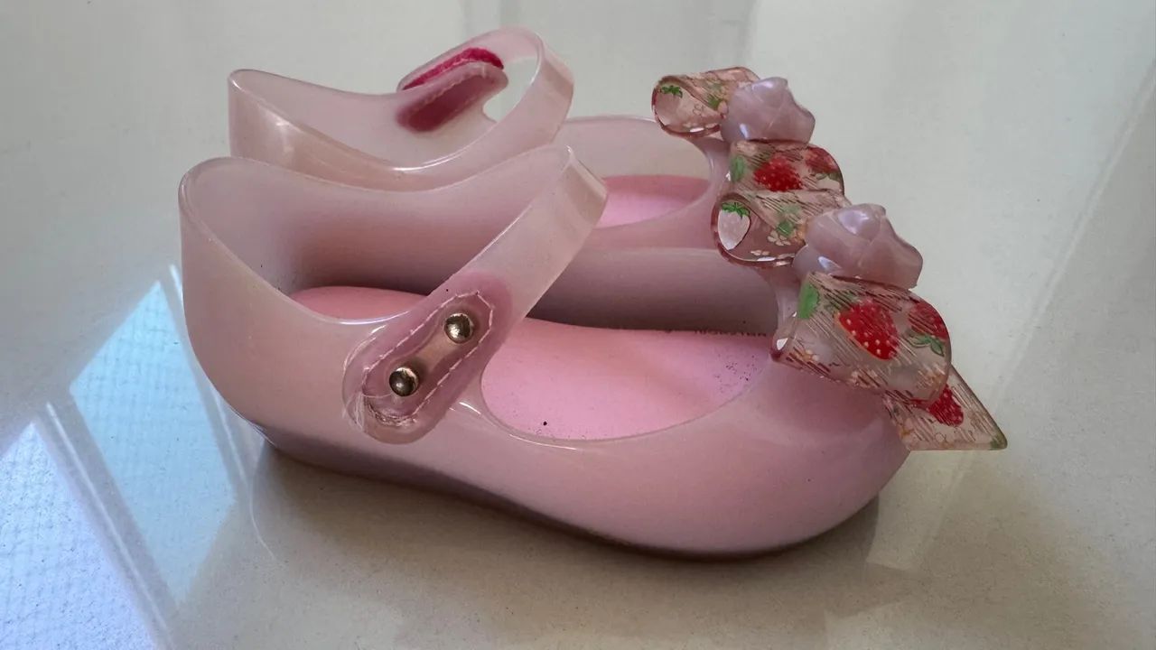 Sapatilhas Melissa Bebê - Strawberry - tamanho 19 - Foto 3