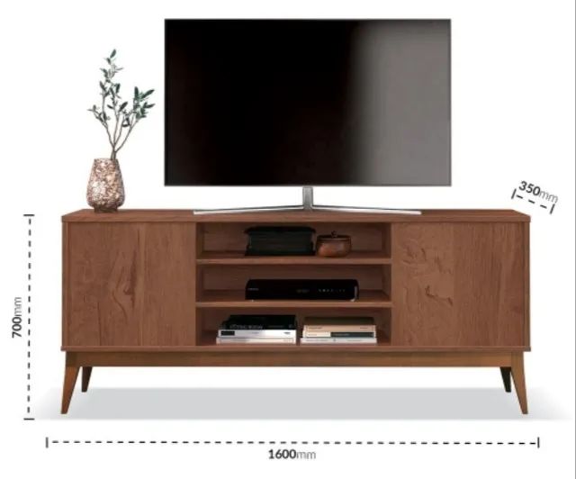 Rack para TV até 65" Pés Madeira Maciça  DIVIDIMOS EM ATE 10 X SEM JUROS  - Foto 3
