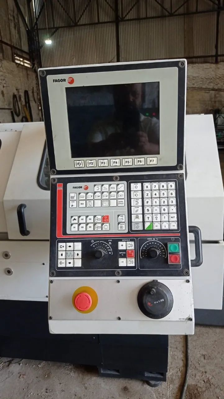 Torno CNC Logic.195II, Nardini com Comando Fagor + transportador de Cavaco. reformada. - Foto 2