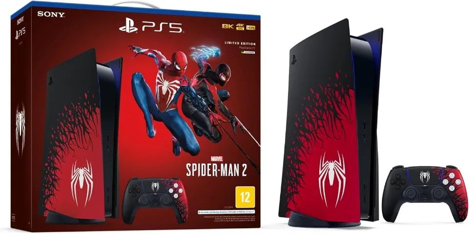 Console Playstation 5 Sony, SSD 825GB, Marvel's Spider-Man 2 Limited Edition Novo Lacrado - Foto 2