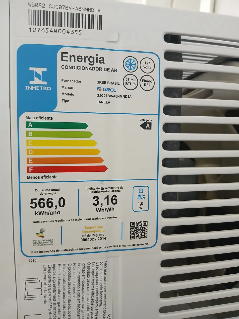 Ar Condicionado Janela Gree 7.000 BTU/h 127V