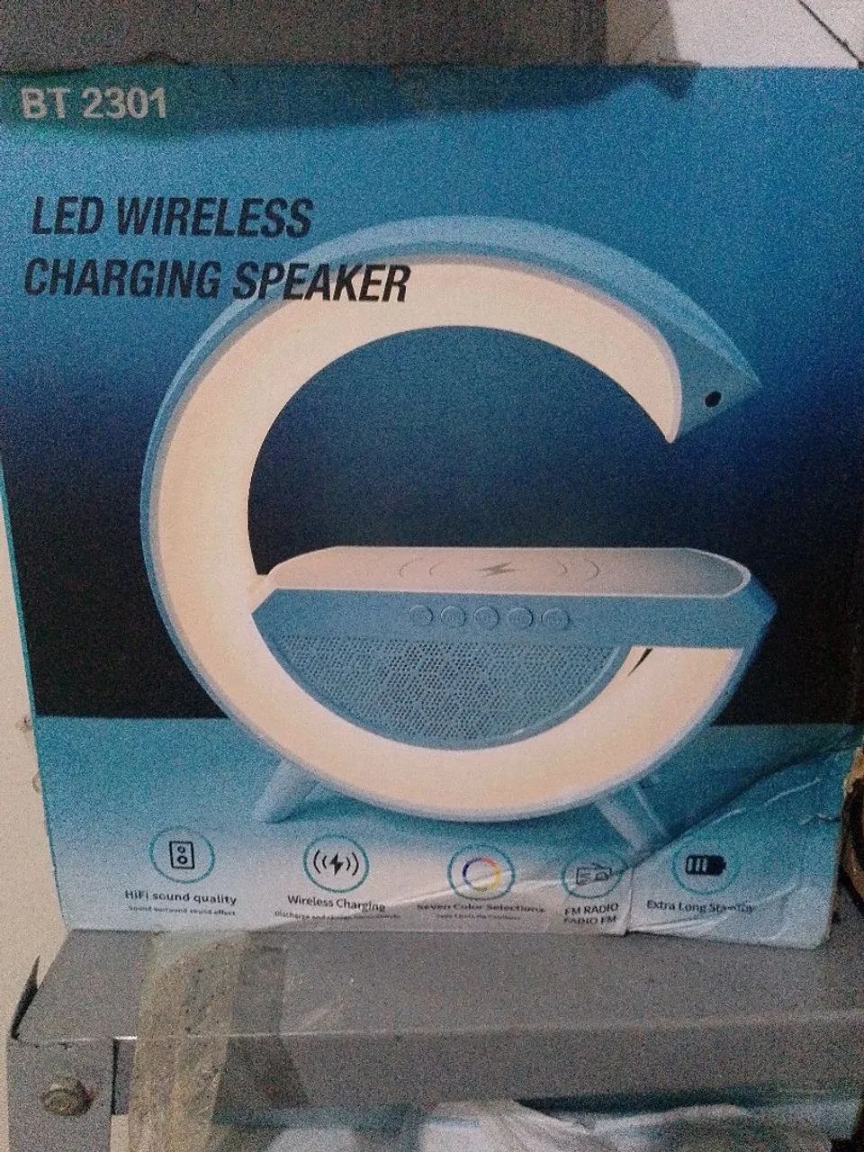 Caixa de Som LED Wireless Charging Speaker BT 2301
