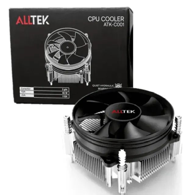 Air Cooler Para Processador Alltek, 90mm, Tdp 65w, Preto - Foto 3