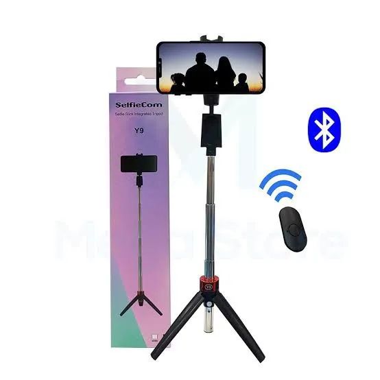 Selfie Stick com Tripé Bluetooth Y9 - Novo