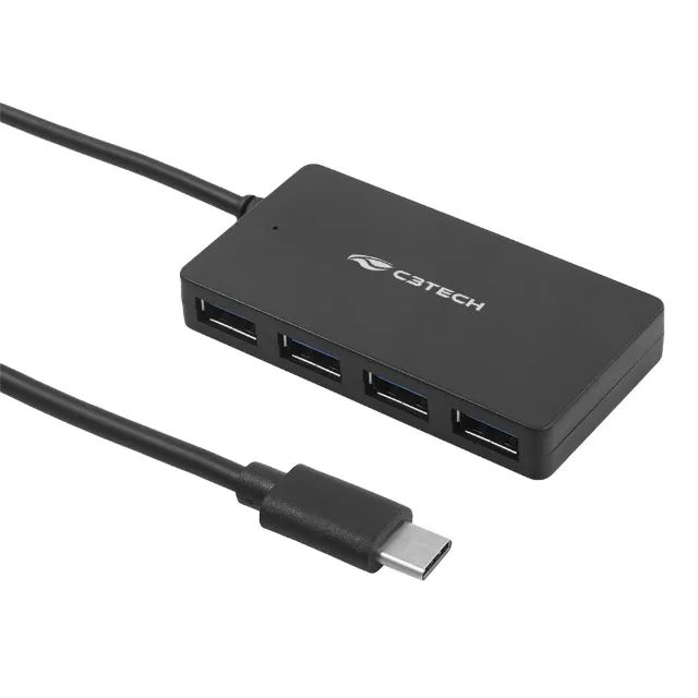 Hub USB-C 3.0 4 Portas C3Tech HU-C310BK - WZetta - Foto 3