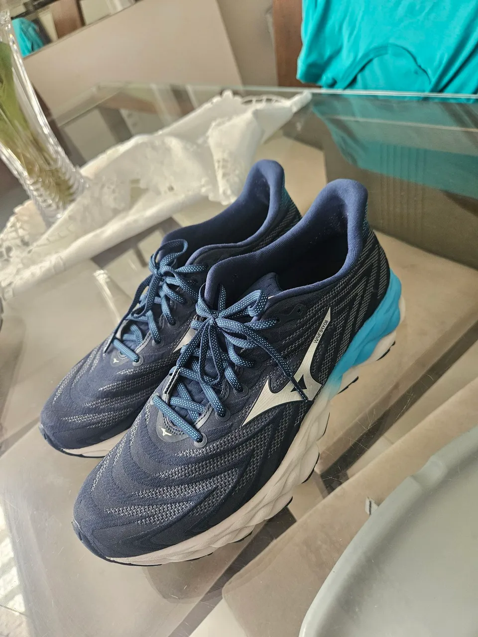 Tênis Mizuno Wave Sky 8 - Azul TAM 43
