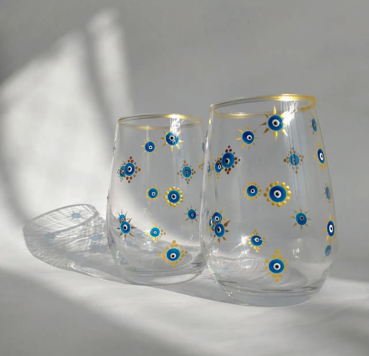 Par Copos Olho Grego Pintados à Mão  - Foto 2