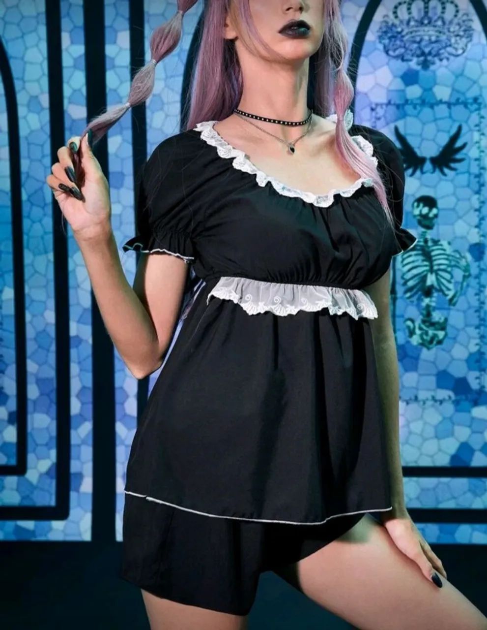 Pijama preto. - Foto 3