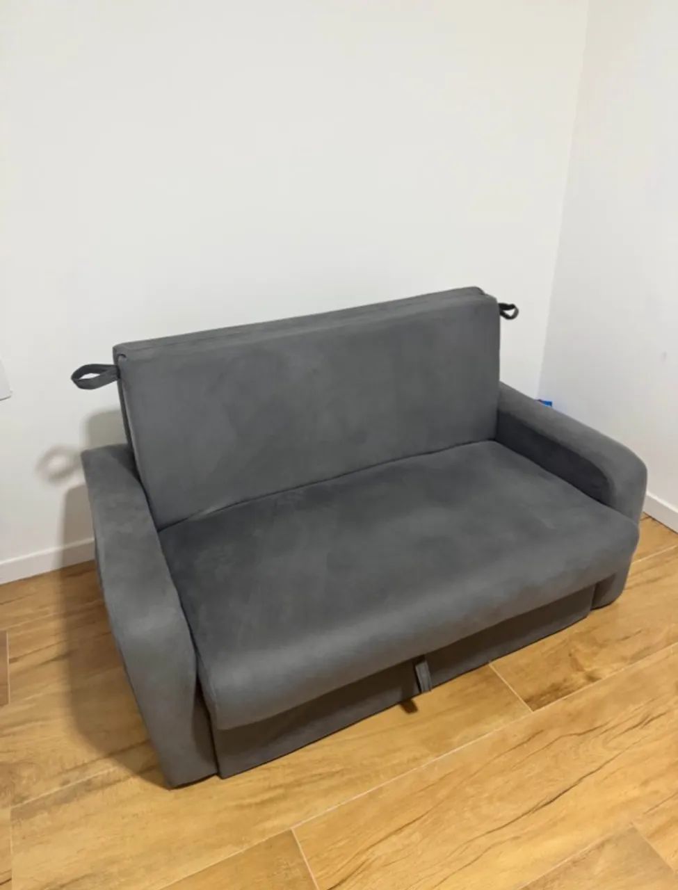 Sofá Cama - Cinza Suede