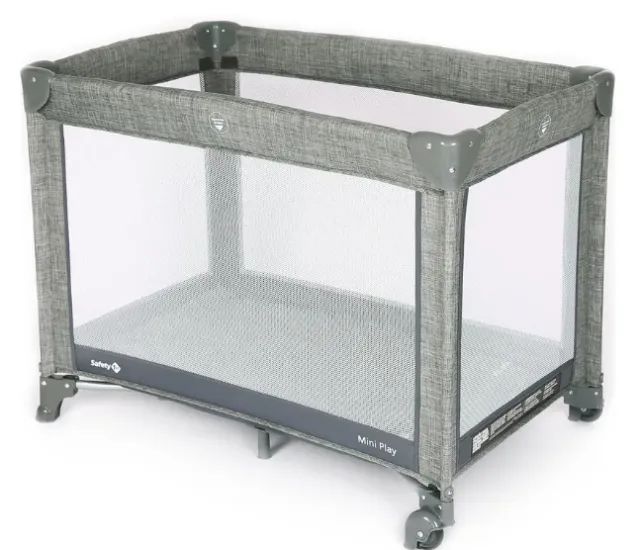 Safety 1st, Berço Portátil Mini Play, Grey Denim