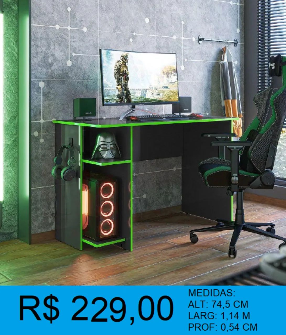 ESCRIVANINHA GAMER-NOVIDADE-COM UM PRODUTO DE SUPER QUALIDADE! - Foto 5