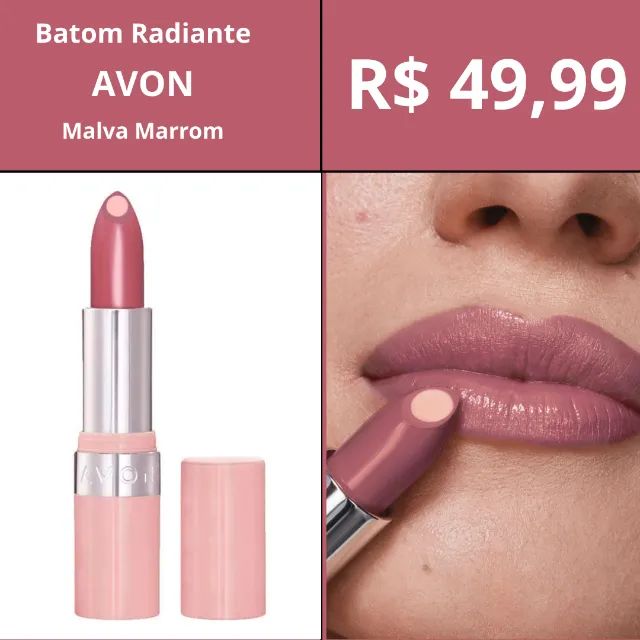Batom Radiante Avon Tratamake Malva Marrom