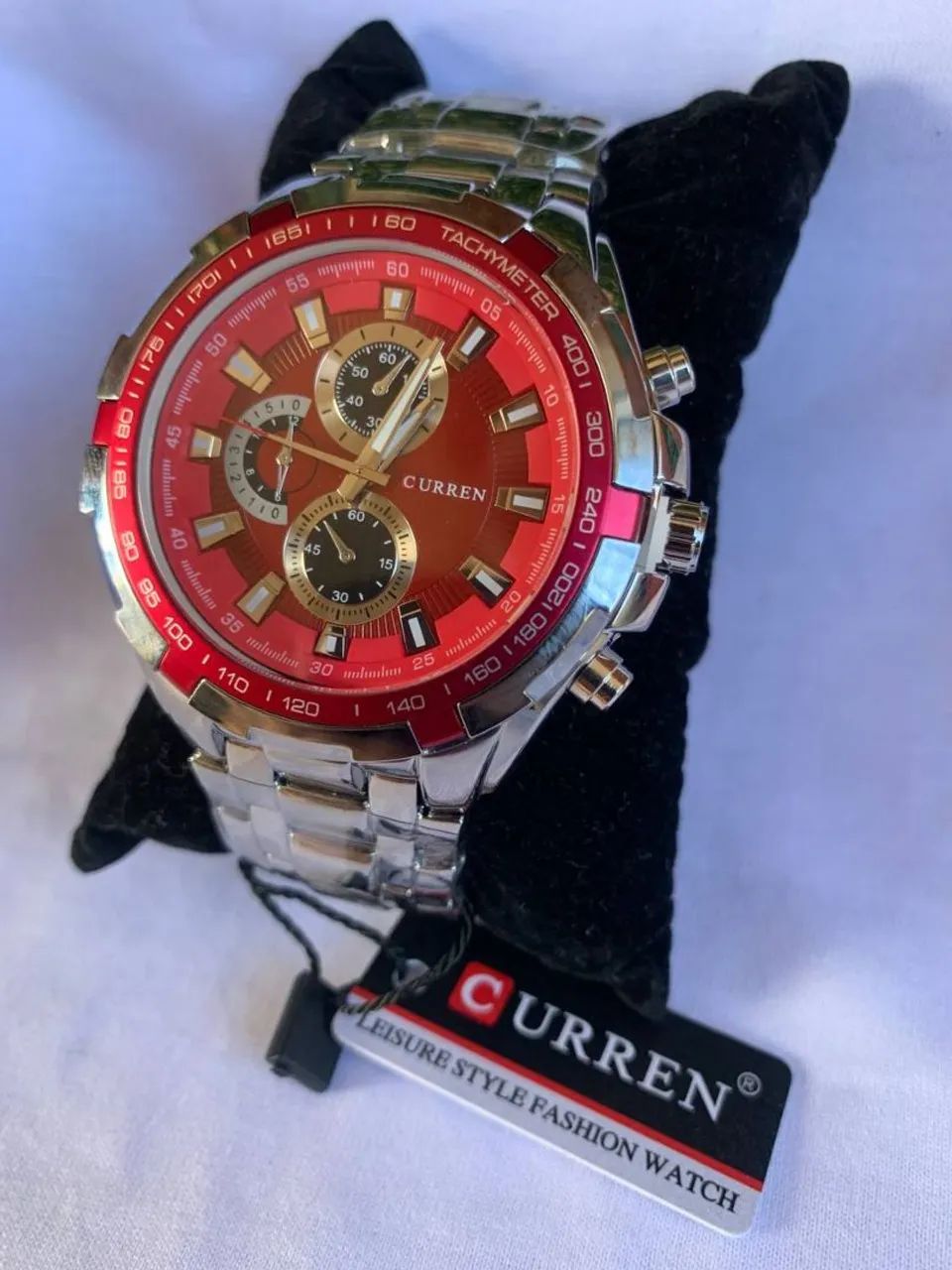 Relógio Curren Masculino  Vermelho robusto  - Foto 3