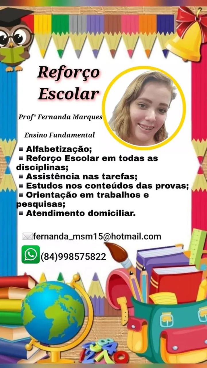 Aulas de reforço escolar