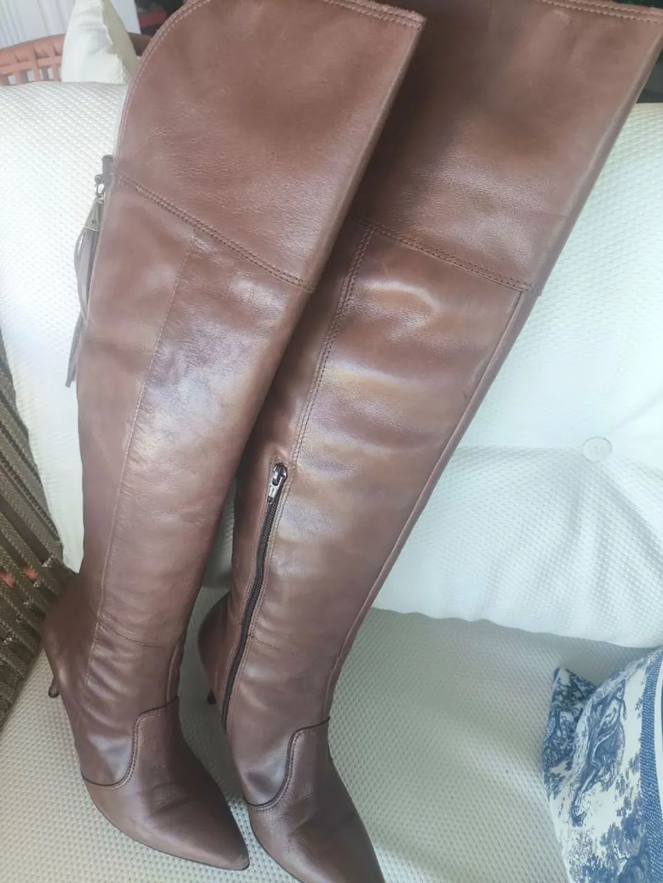 Bota Feminina de Couro Marrom - Foto 3