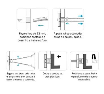 Bucha p/ Drywall Sforbolt c/ Parafuso 1/4- (30 Peças) - similhar ao Fischer Fkt 1/4 S  - Foto 6