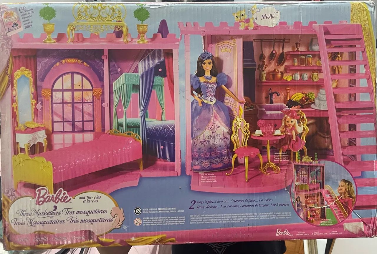 Castelo Barbie Três Mosqueteiras lindo pra colecionares