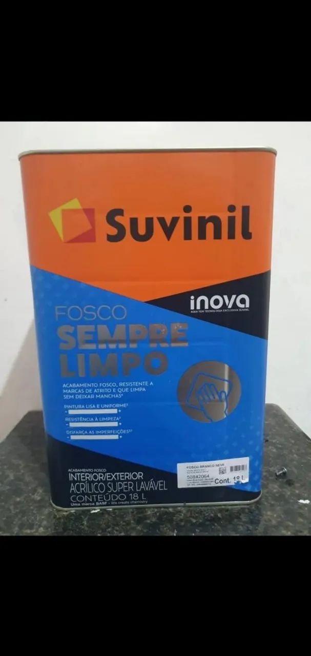 Suvinil Tinta Branco Gelo 18 Litros Sempre Limpo 