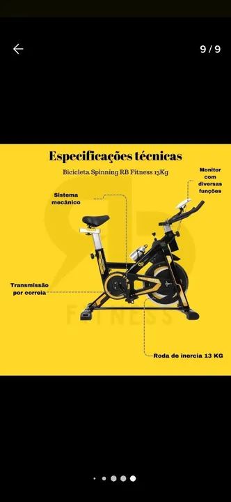 Bicicleta Ergométrica 13kg - Foto 4