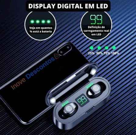 FONE DE OUVIDO SEM FIO E A PROVA D'ÁGUA - PAGUE SÓ NA ENTREGA - Foto 4